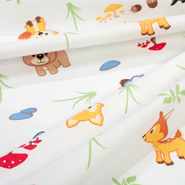 Πάπλωμα Μονό (160x240) Dimcol Animals 570 White - Sky Blue