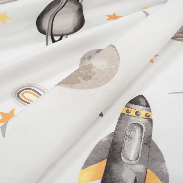 Πάπλωμα Μονό (160x240) Dimcol Space Mission 183 White - Grey