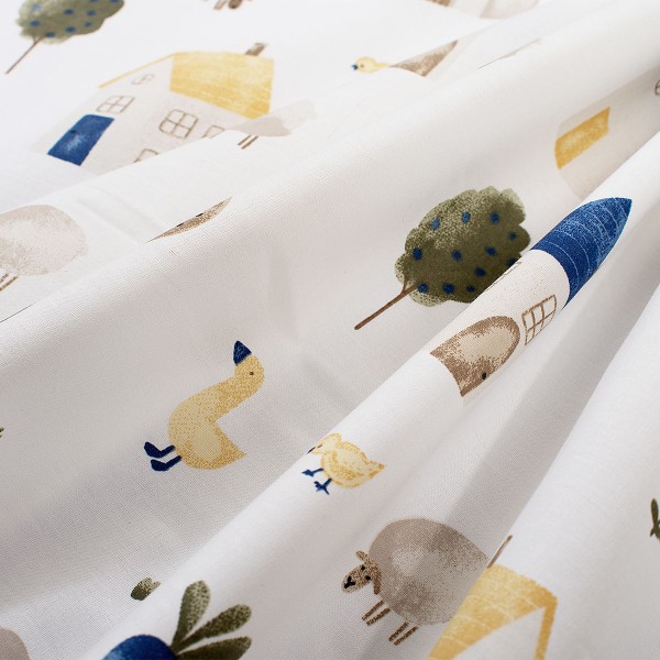 Πάπλωμα Μονό (160x240) Dimcol Village 579 White - Green