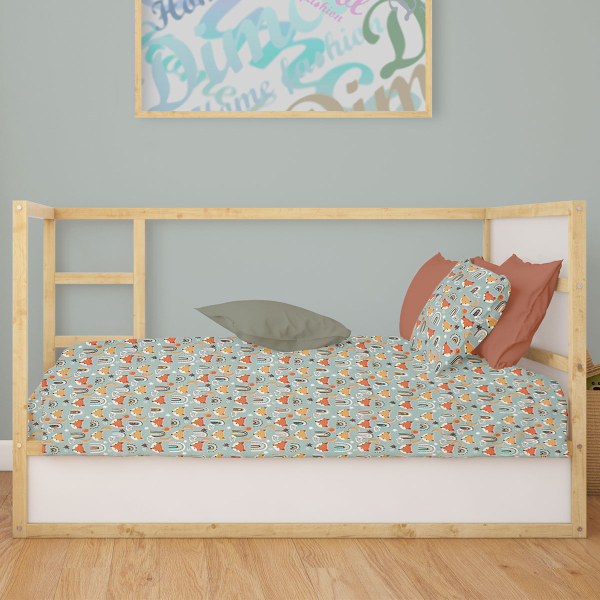 Πάπλωμα Κούνιας (120x160) Dimcol Fox 528 Pale Cyan