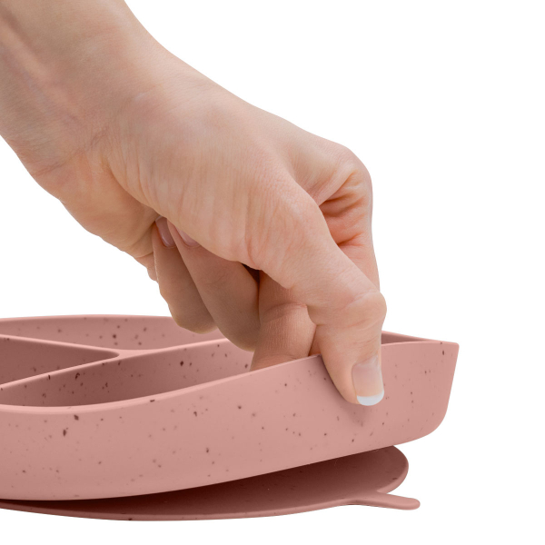 Πιάτο Σιλικόνης Με Χωρίσματα Kikka Boo Blush