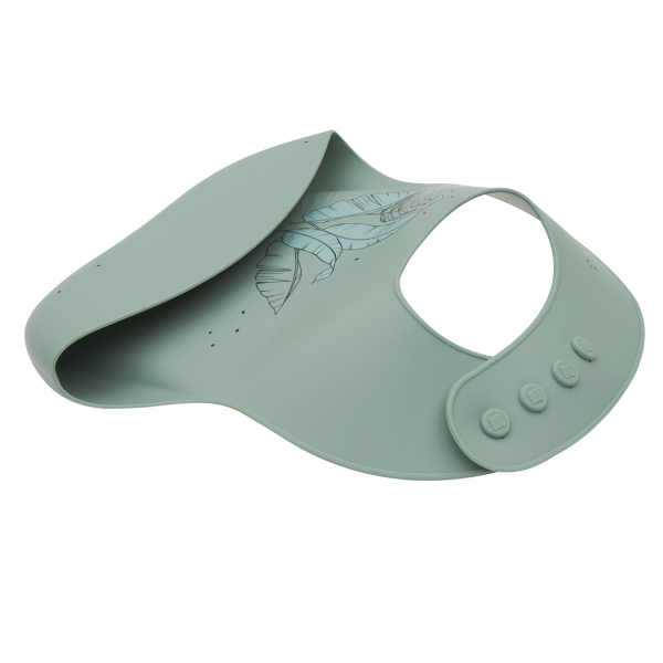 Σαλιάρα Σιλικόνης 6+ Μηνών (23.5x23.5) Kikka Boo Flora Sage