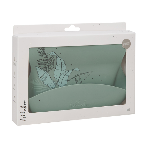 Σαλιάρα Σιλικόνης 6+ Μηνών (23.5x23.5) Kikka Boo Flora Sage