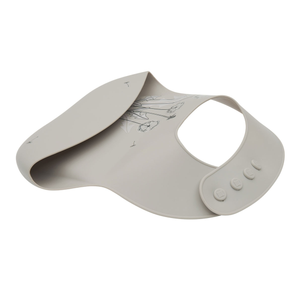 Σαλιάρα Σιλικόνης 6+ Μηνών (23.5x23.5) Kikka Boo Flora Sand