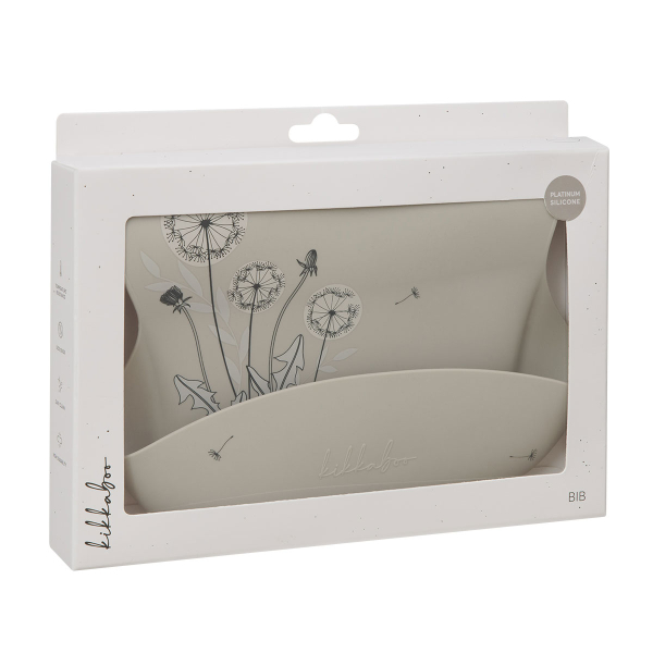 Σαλιάρα Σιλικόνης 6+ Μηνών (23.5x23.5) Kikka Boo Flora Sand