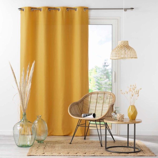 Κουρτίνα (140x260) Με Τρουκς L-C Absolu Ochre 1612588