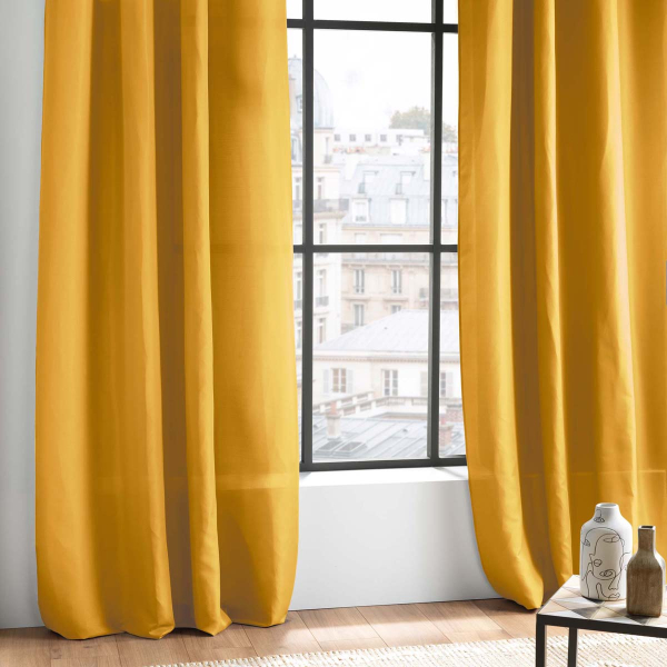 Κουρτίνα (140x260) Με Τρουκς L-C Absolu Ochre 1612588