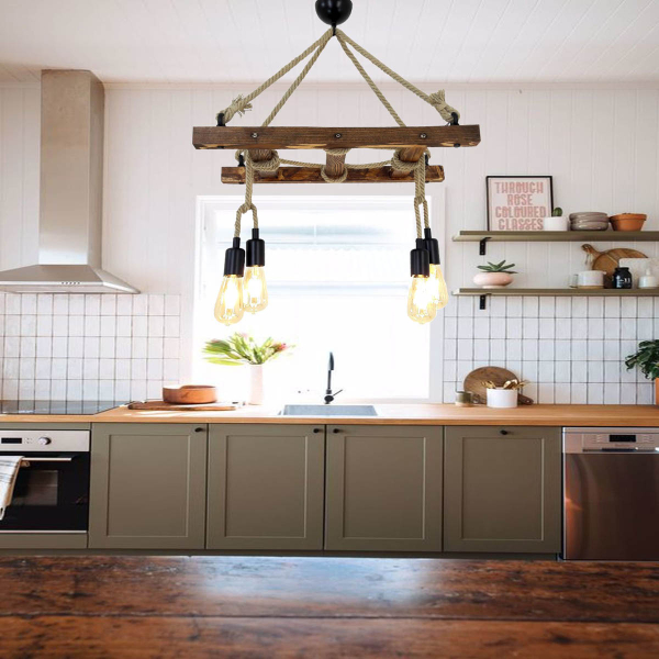 Φωτιστικό Οροφής Πολύφωτο A-G Merdiven 806ALD1492 Walnut