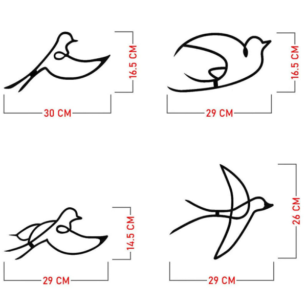 Διακοσμητικά Τοίχου (Σετ 4τμχ) A-G Hope 279ENZ2589
