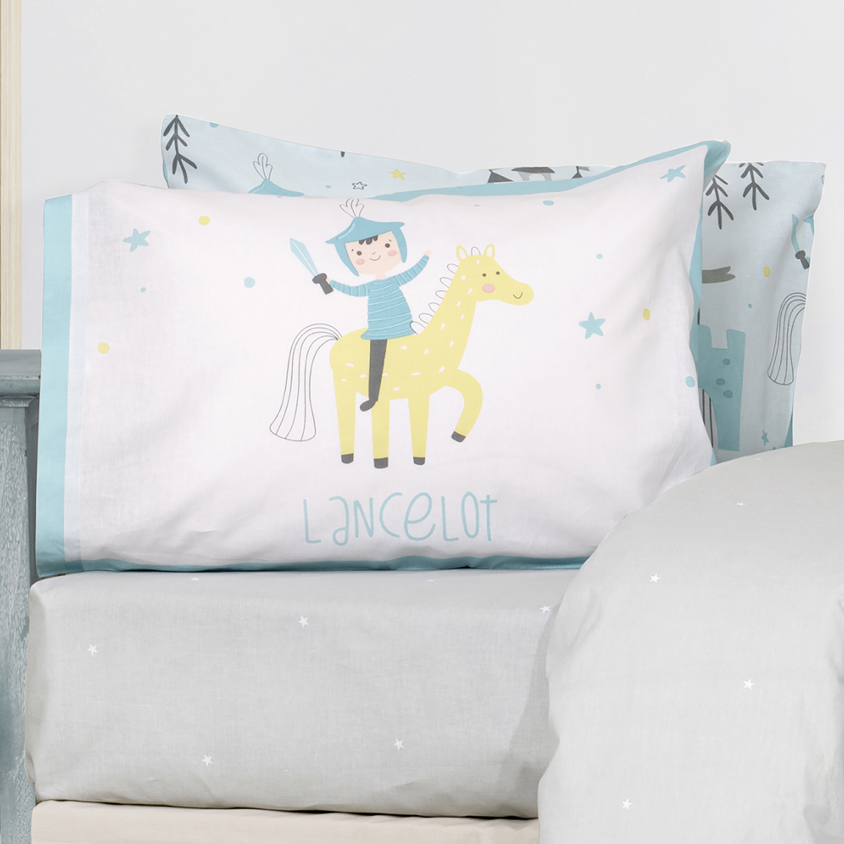 Σεντόνια Μονά (Σετ) Nima Kids Lancelot με Λάστιχο 100X200+30 Home Παιδικά Λευκά Είδη Spitishop