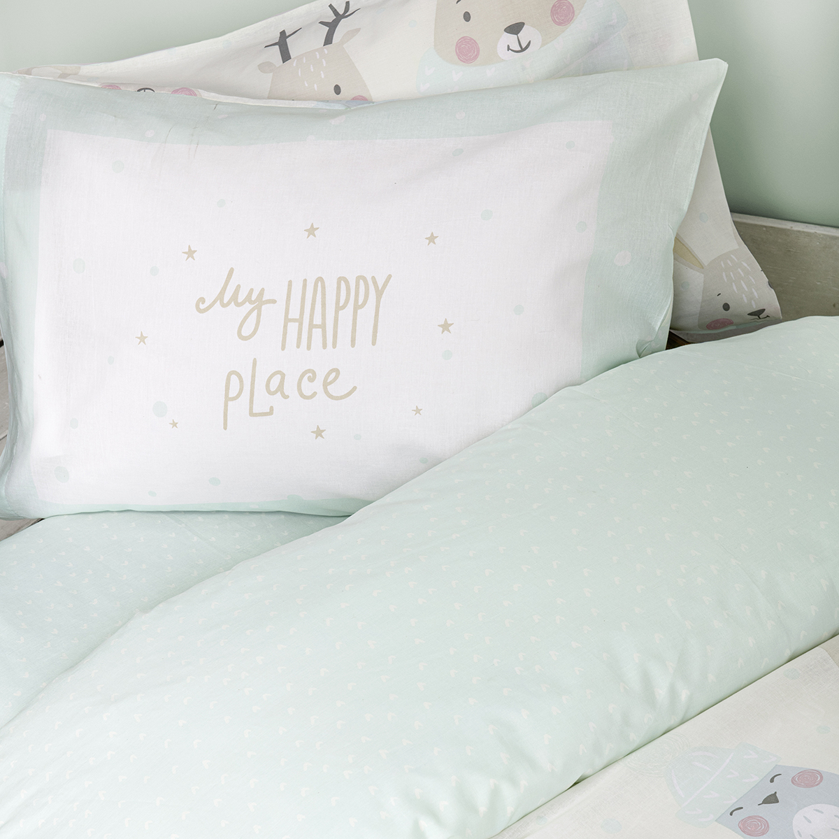 Παπλωματοθήκη Μονή (Σετ 160X240) 2 Όψεων Nima Kids Happy Place Home Παιδικά Λευκά Είδη Παπλωματοθήκες Παιδικές Spitishop