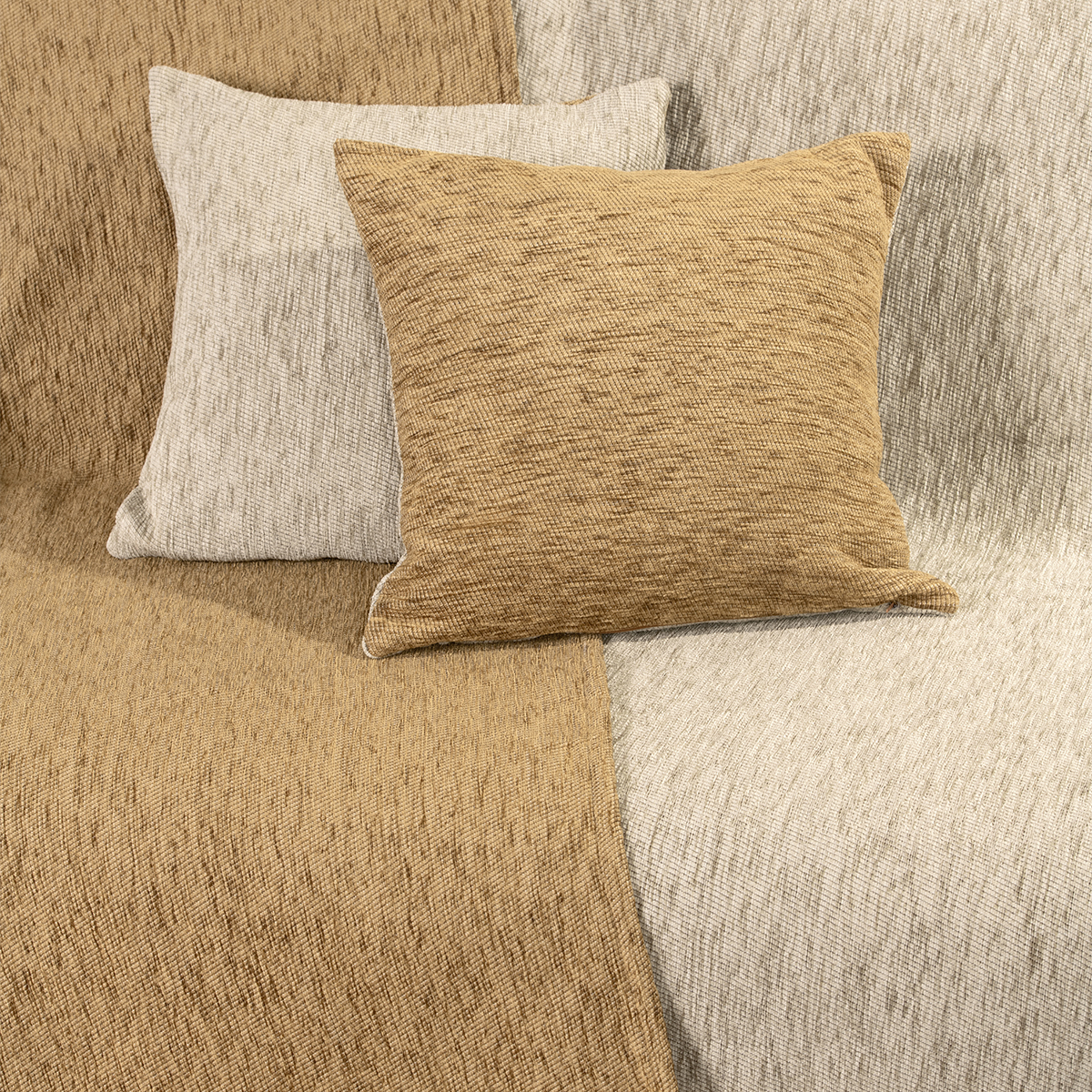 Ριχτάρι Καναπέ Διθέσιου 2 Όψεων (180X240) Nima Caldo Beige-Gold Home Λευκά Είδη Σαλονιού Ριχτάρια Spitishop