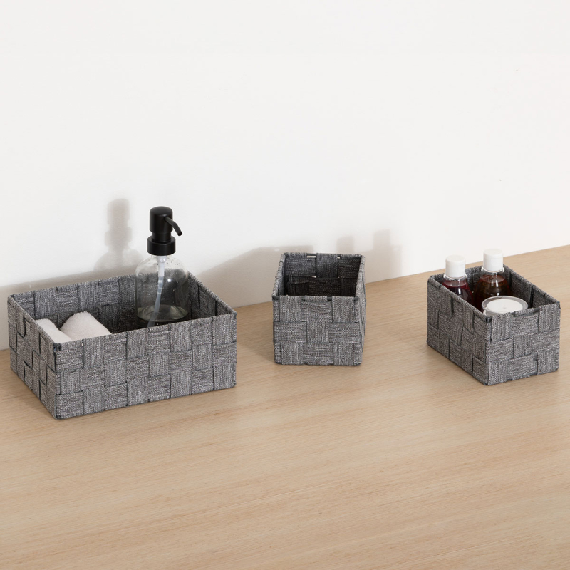 Καλάθια Αποθήκευσης (Σετ 3τμχ) F-V Lise Grey 204907A