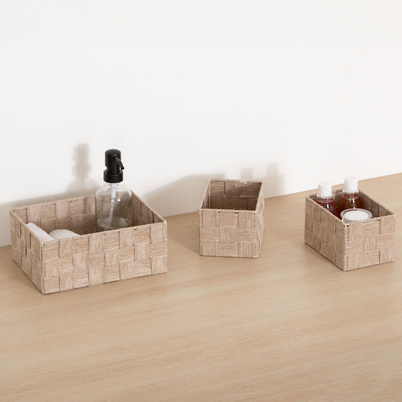 Καλάθια Αποθήκευσης (Σετ 3τμχ) F-V Lise Beige 204907B