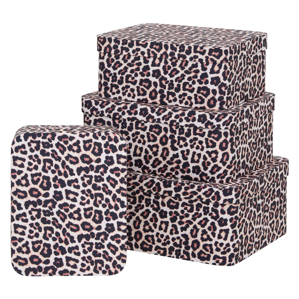 Κουτιά Αποθήκευσης (Σετ 4τμχ) F-V Polybox Leopard 212715