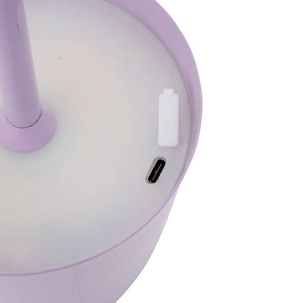 Επιτραπέζιο Φωτιστικό Επαναφορτιζόμενο LED (Φ11x37) A-S Cody Lila 202613E