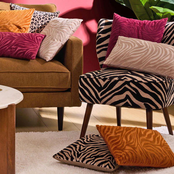 Διακοσμητικό Μαξιλάρι Βελουτέ 2 Όψεων (40x40) A-S Tigris Amber 212452B