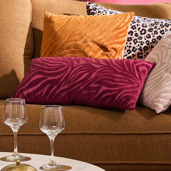 Διακοσμητικό Μαξιλάρι Βελουτέ 2 Όψεων (30x50) A-S Tigris Garnet 212453C