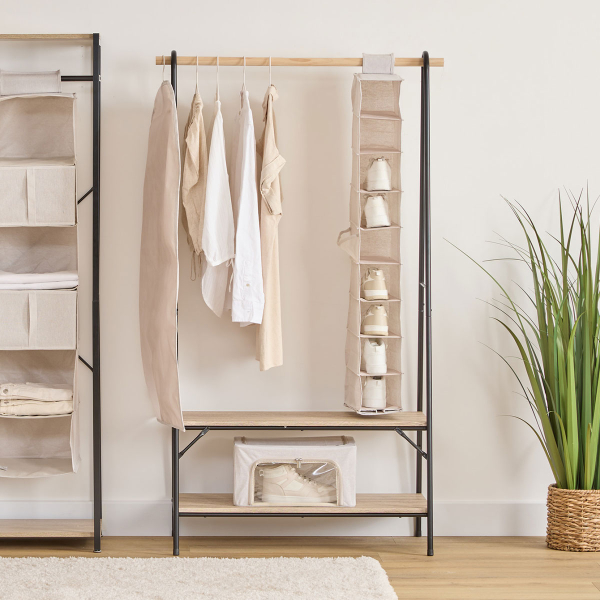 Κρεμαστή Θήκη Αποθήκευσης Ρούχων 10 Θέσεων (29.5x15.5x128) F-V Dressy 209323