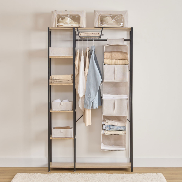 Κρεμαστή Θήκη Αποθήκευσης Ρούχων 6 Θέσεων (30x30x127) F-V Dressy 209324