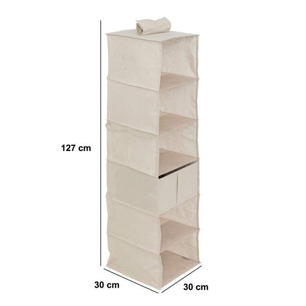 Κρεμαστή Θήκη Αποθήκευσης Ρούχων 6 Θέσεων (30x30x127) F-V Dressy 209324