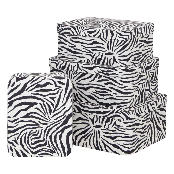 Κουτιά Αποθήκευσης (Σετ 4τμχ) F-V Polybox Zebra 209366