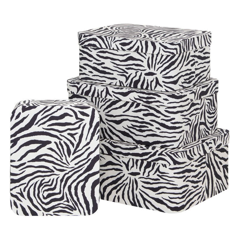 Κουτιά Αποθήκευσης (Σετ 4τμχ) F-V Polybox Zebra 209366