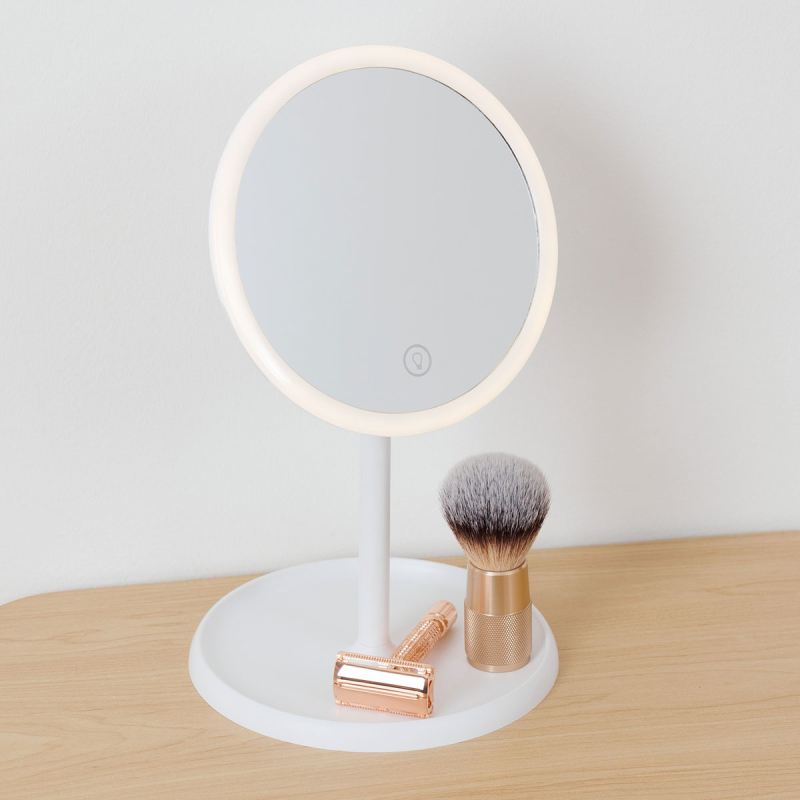 Επιτραπέζιος Καθρέφτης Με Led & Ραφάκι (16.8x16.8x29) F-V Illuminated 211439