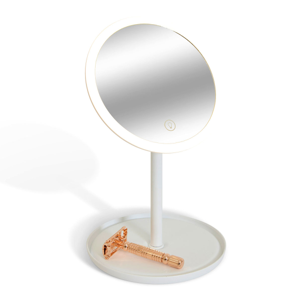 Επιτραπέζιος Καθρέφτης Με Led & Ραφάκι (16.8x16.8x29) F-V Illuminated 211439