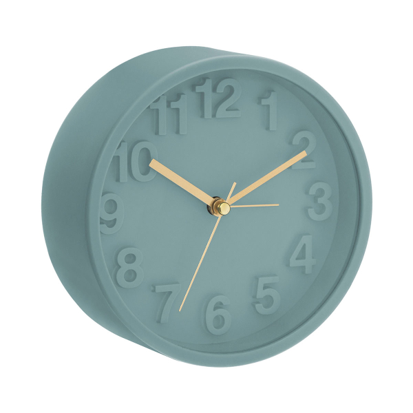 Ρολόι Επιτραπέζιο (Φ13.3) Αθόρυβο - Ξυπνητήρι A-S Alvin 166916 Round Blue