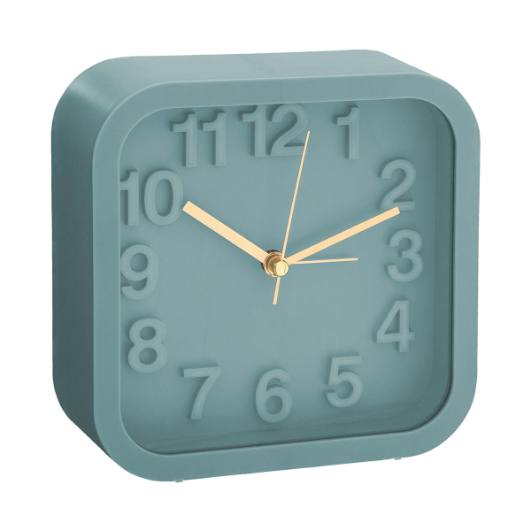 Ρολόι Επιτραπέζιο (13.1x13.1) Αθόρυβο - Ξυπνητήρι A-S Alvin 166916 Square Blue