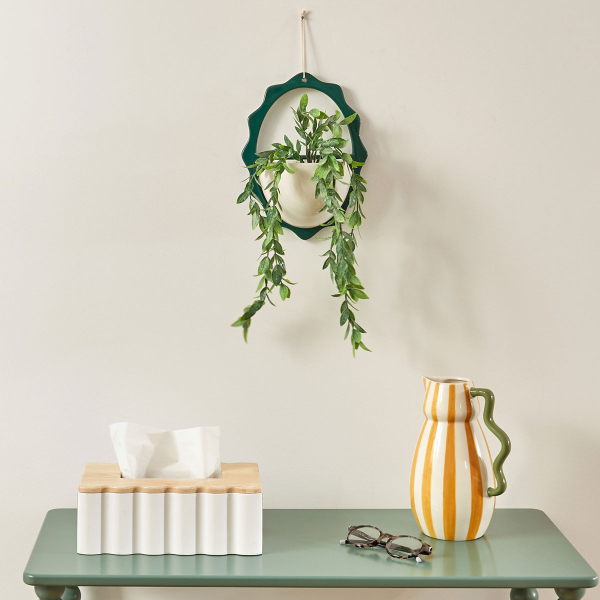 Τεχνητό Φυτό Σε Γλάστρα Κρεμαστό (19.5x9x52) A-S Cheri 206504 White