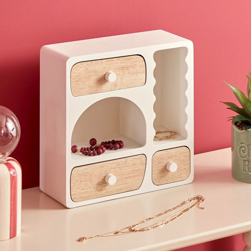 Μπιζουτιέρα Με Συρτάρια (23.8x11x23.8) A-S Cheri 211538 White