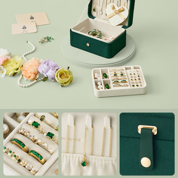 Μπιζουτιέρα Ταξιδίου (16x11.6x7.5) Songmics JBC166C04