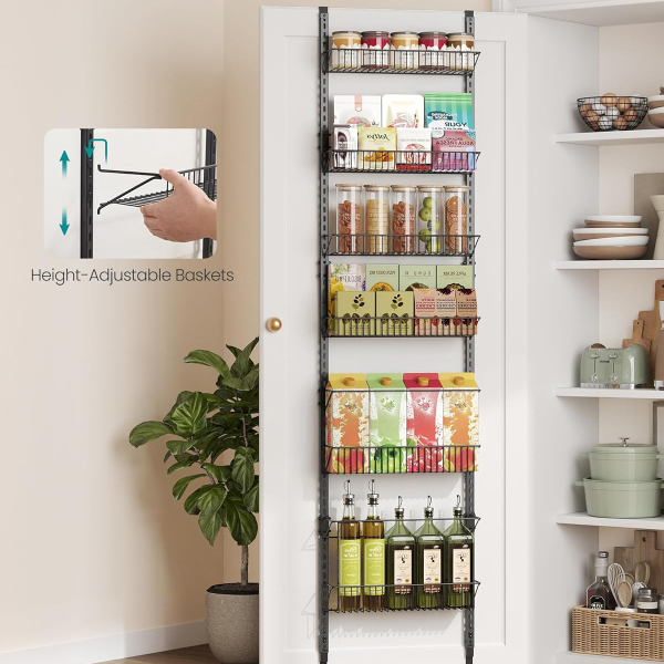 Ραφιέρα Οργάνωσης Πόρτας/Τοίχου 8 Θέσεων (42.9x12.6x210.3) Songmics KCS047B01