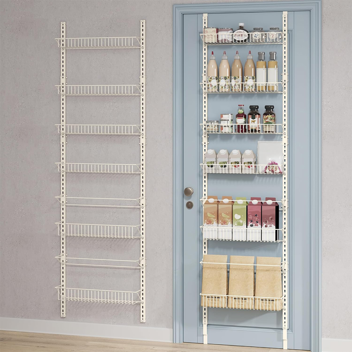 Songmics Ραφιέρα Οργάνωσης Πόρτας/Επιτοίχια 8 Θέσεων (42.9x12.6x210.3) Songmics KCS047W01