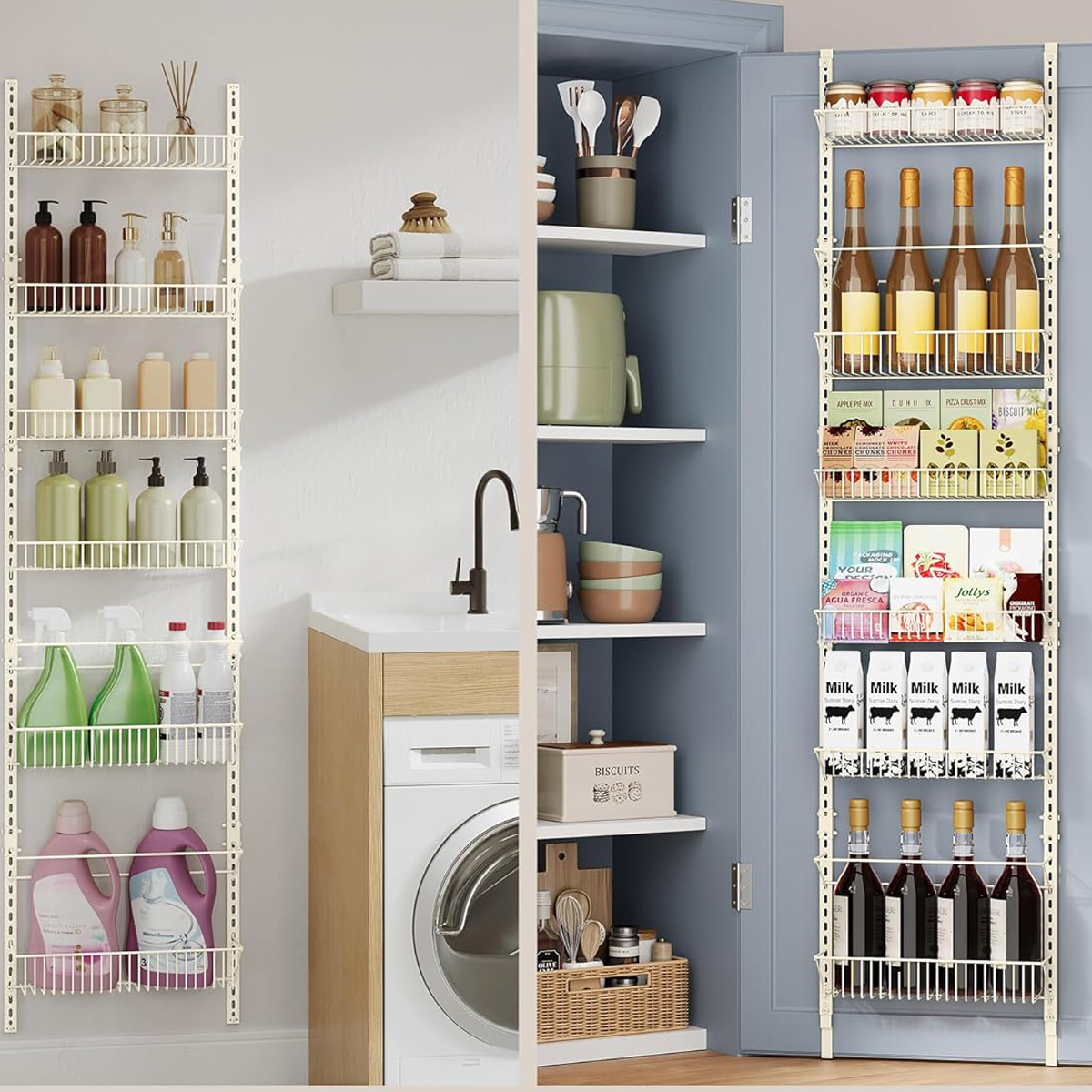 Ραφιέρα Οργάνωσης Πόρτας/Επιτοίχια 8 Θέσεων (42.9x12.6x210.3) Songmics KCS047W01 φωτογραφία