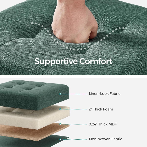 Σκαμπό Με Αποθηκευτικό Χώρο (38x38x40) Songmics LSF014C01