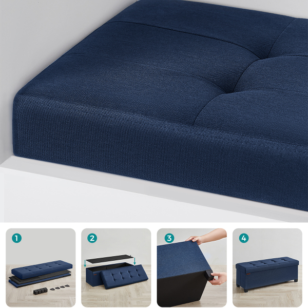 Ταμπουρέ Με Αποθηκευτικό Χώρο (110x38x40) Songmics LSF018I01