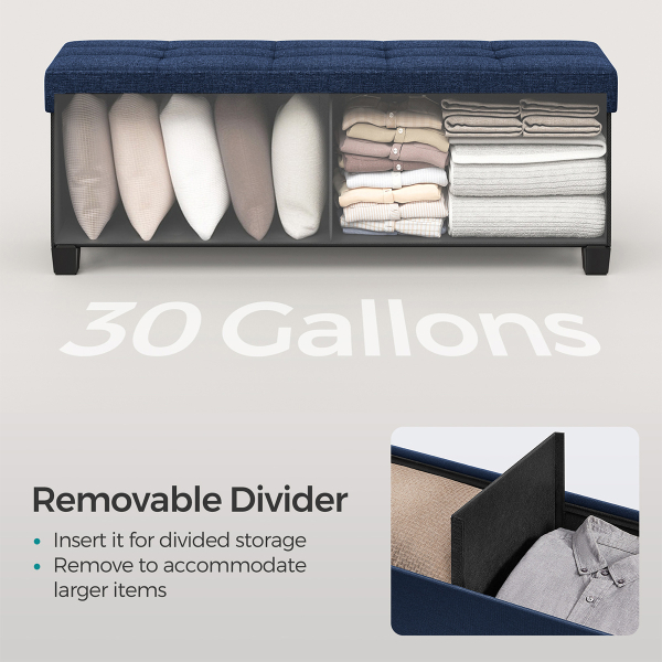 Ταμπουρέ Με Αποθηκευτικό Χώρο (110x38x40) Songmics LSF018I01