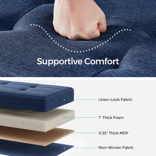 Ταμπουρέ Με Αποθηκευτικό Χώρο (110x38x40) Songmics LSF018I01