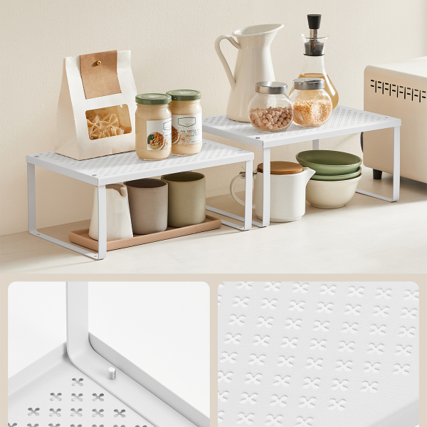 Ράφια Οργάνωσης (Σετ 2τμχ) Songmics KCS01WTV1