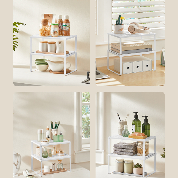 Ράφια Οργάνωσης (Σετ 2τμχ) Songmics KCS01WTV1