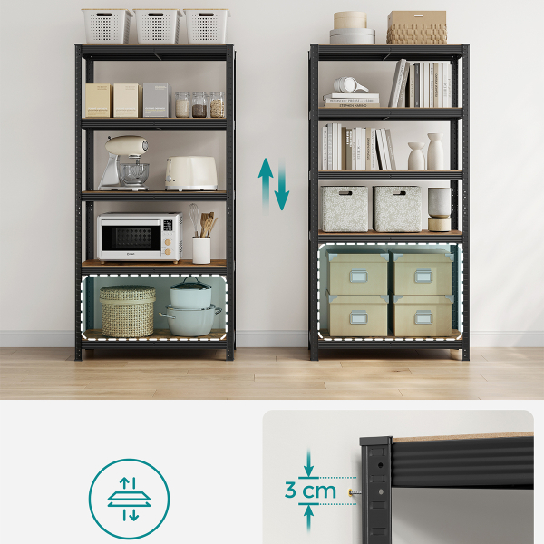 Μεταλλική Ραφιέρα Δαπέδου 5 Θέσεων (90x40x180) Songmics GLR040B11