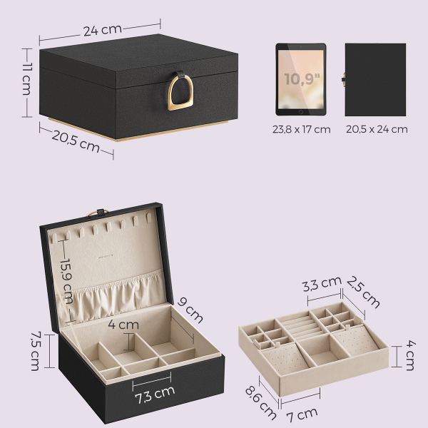 Μπιζουτιέρα Κουτί (24x20.5x11) Songmics JBC165B01