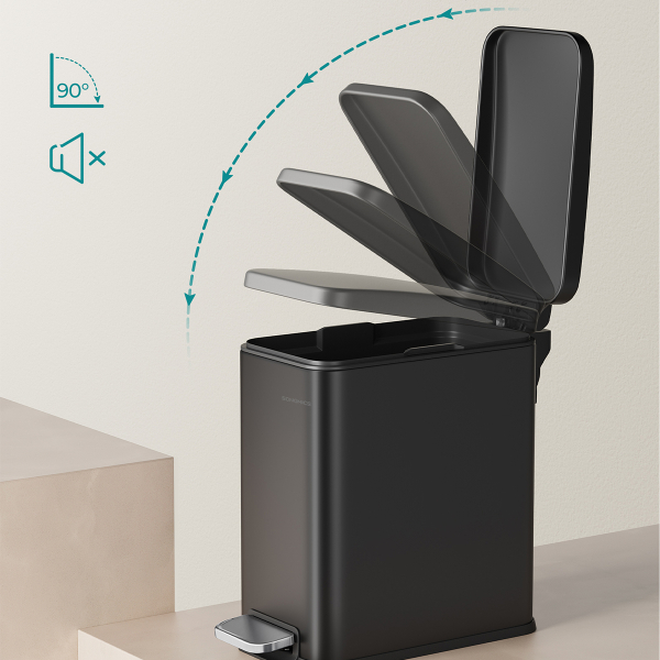 Κάδος Απορριμμάτων Μπάνιου (14.4x29.9x29) Songmics 6lt LTB560B05