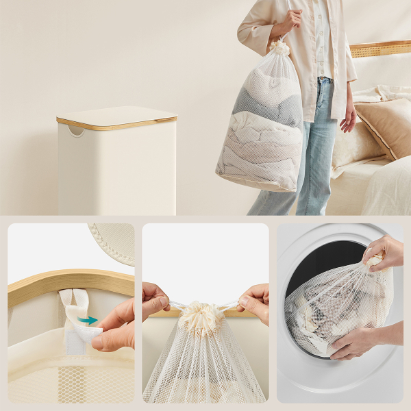 Καλάθι Απλύτων (42x32x70.5) Songmics LCB509W01V1