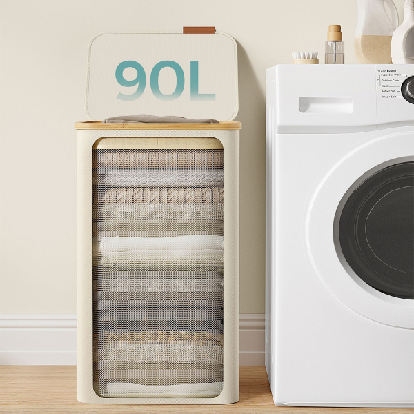 Καλάθι Απλύτων (42x32x70.5) Songmics LCB509W01V1