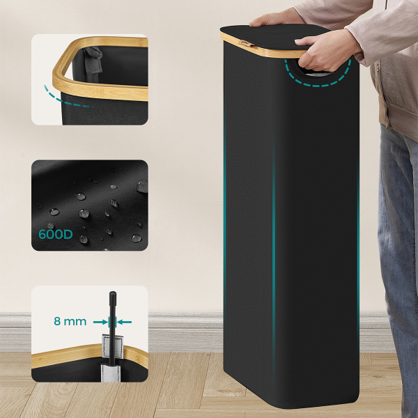 Καλάθι Απλύτων (42x22.5x70.5) Songmics LCB506B01V1