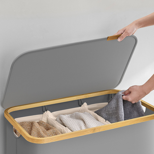 Καλάθι Απλύτων 3 Θέσεων (60x38.5x70.5) Songmics LCB515G01V1